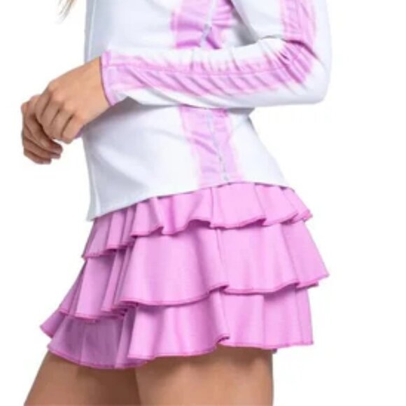 Lucky in Love Dresses & Skirts - Womens Pink Tiered Lucky in Love  Tennis Skirt, S